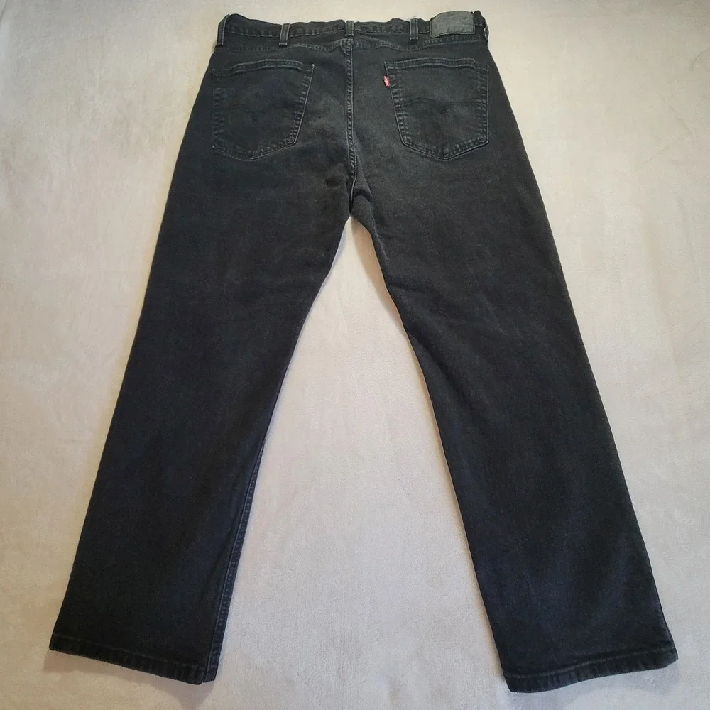 Levi's 541 Athletic Taper Jeans Mens 40x30 Black Stretch Denim Pants Big & Tall